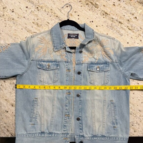 Johnny Was Blue Lace Jean Jacket - Picture 11 of 12
